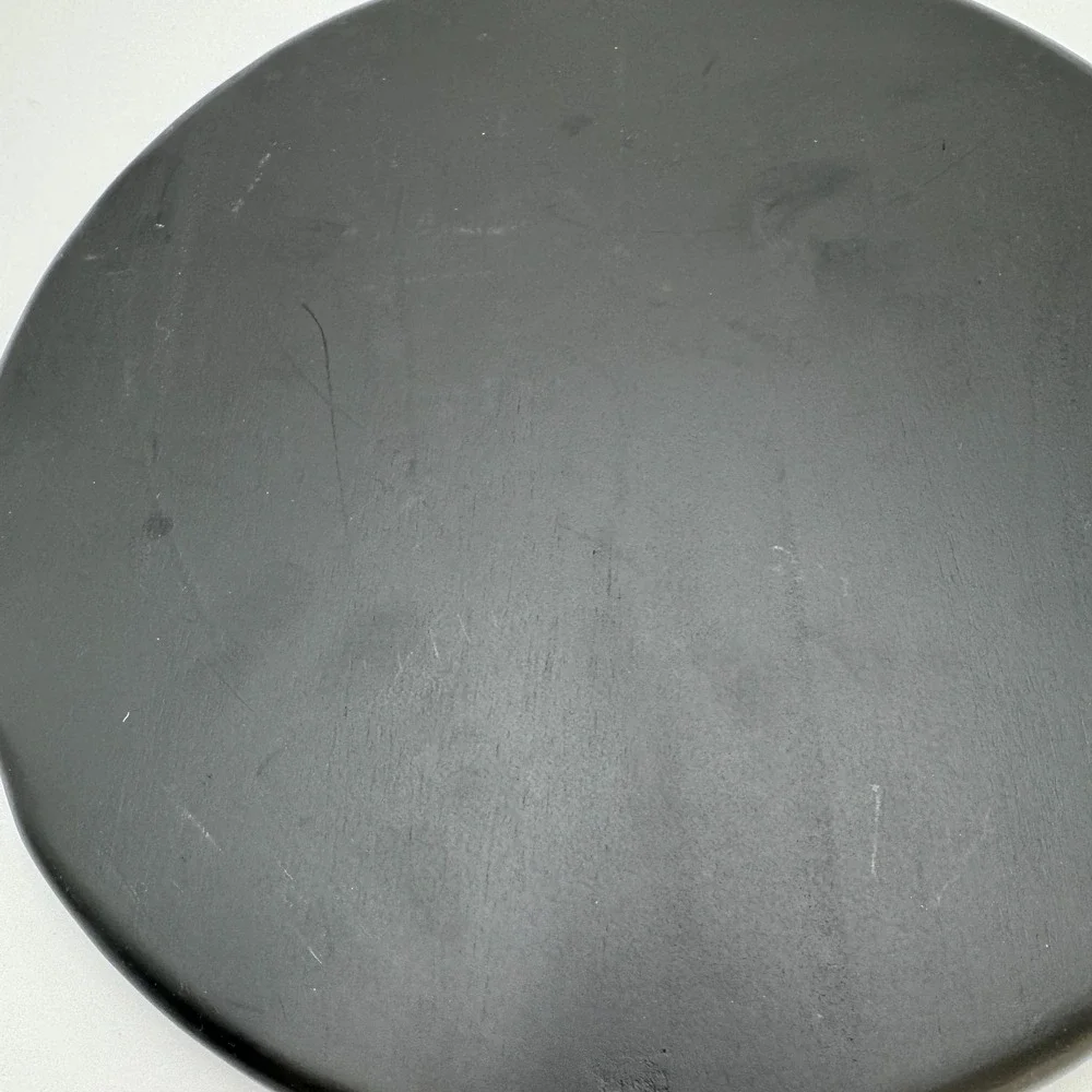 Threshold Eastport Acacia Serve Board Round Black Wood Serving Board 16‎ x12 NEW